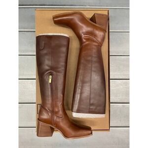 Vince Camuto Sangeti Riding Boots Womens 8.5 Chocolate Fade Leather Knee High